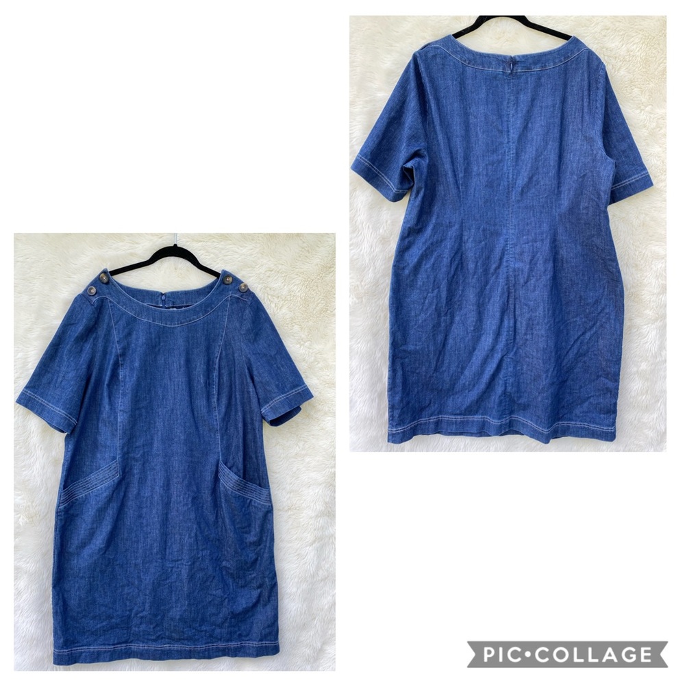 Boden Iona button detail dress mid vintage - Picture 2 of 2